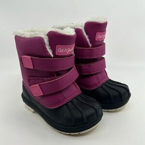 Cat & Jack Fuchsia and Black Kids Boots